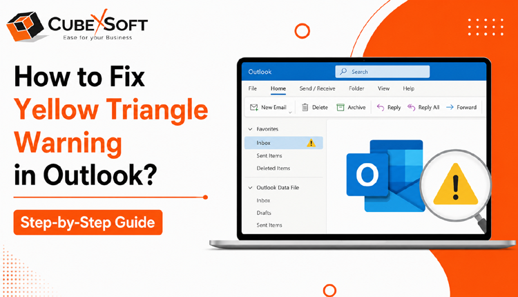 fix yellow triangle in Outlook